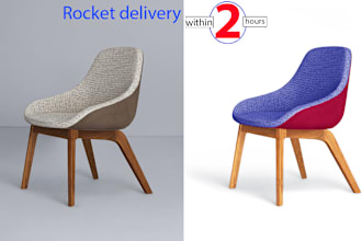 cut out furniture image editing retouch color change creates shadow in photoshop