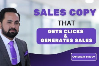 be your sales page copywriter and write irresistible sales copy