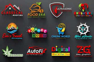 create custom modern 3d business logo design for your company brand