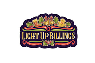 make awesome christmas light business logo design