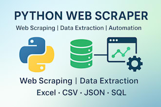 build a python web scraper for web scraping, data extraction, and automation