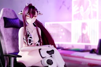 professionally create a 3d vtuber avatar, using blender and unity