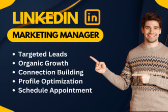 be your b2b linkedin marketing manager and appointment setter