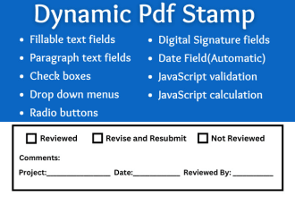 create a dynamic pdf stamp