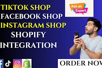 setup tiktok shop facebook shop instagram shop integrate with shopify