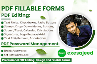 professional PDF editing, design and fillable forms