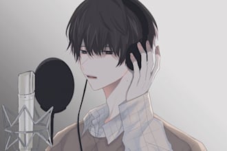 voiceover in a deep male voice in english, russian, japanese