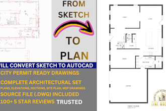 draw architectural and construction drawings for city permit