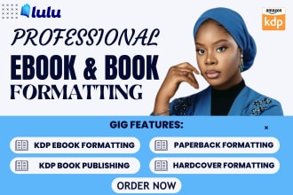 do KDP ebook formatting and layout design for amazon kindle book