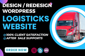 design redesign logistics trucking transport  website with wordpress