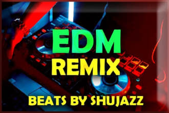 make song remix in edm, house music, dance, pop, lofi