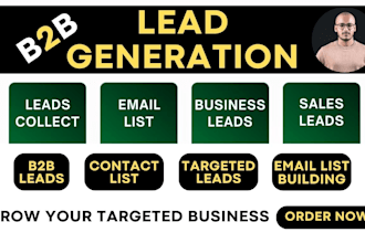 provide b2b lead generation and email list building for your business