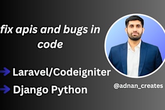 develop and fix laravel and django website api