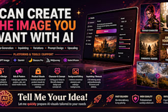 create professional ai images, posters, product visuals and character designs