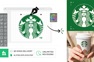recreate your logo or image in vector