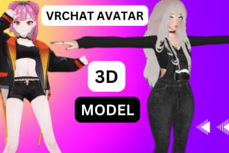 create a custom vrchat avatar, furry avatar, vr chat, 3d model outfit, mod vrc