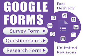 create google forms, surveys, quizzes and questionnaires