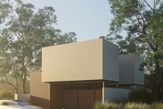 create a 3d model for a residential building