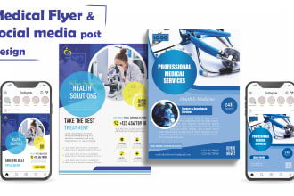 do professional medical, clinical, healthcare flyer leaflet design