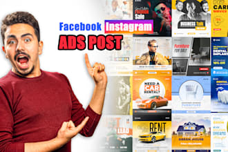 design social media post banner facebook creative instagram carousels google ads