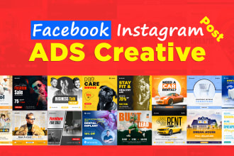 design facebook creative instagram posts google ads image social media banner ad