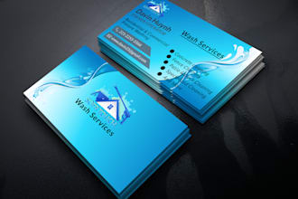 design pressure washing business card design