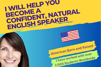 be your american born english language conversation partner