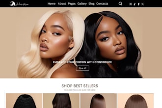 design hair extension shopify store skincare perfume cosmetics beauty website