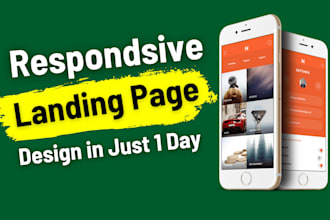 design mobile friendly elementor landing page