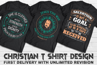 do christian church bible verse tshirt design