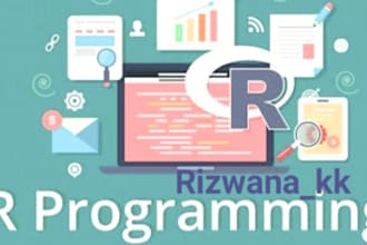 do r programming,r coding, data analysis, visualization using rstudio