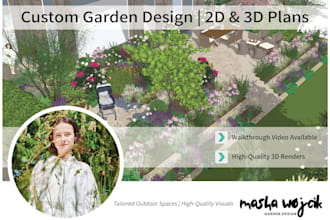 create and develop a compact landscape or garden design project