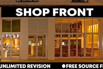 create VIP shop front, storefront, and window graphics