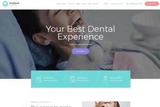 create dental care website design