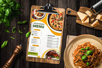 do restaurant menu design, food menu, price list, digital menu, and food flyer