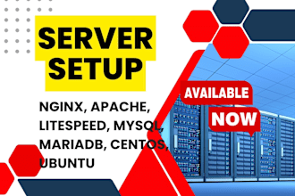 setup nginx, apache, wordpress, litespeed, mysql, mariadb, SSL certificate, vps