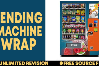 create VIP vending machine design, 3d vending machine design, and atm wrap