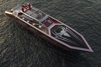 make ship,yacht,boat,hull models and render for you