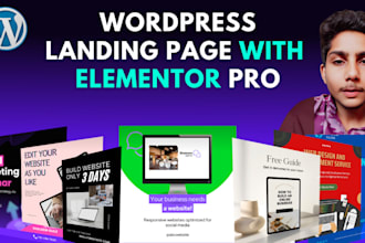create outstanding wordpress landing page with elementor pro
