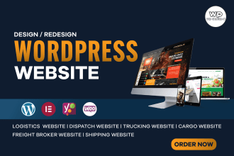 create logistic, dispatch, trucking, cargo, freight broker wordpress website