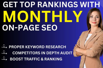 do on page SEO and competitor analysis for your website