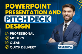 design modern powerpoint presentation and investor pitch deck for your business