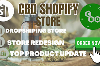 design attractive cbd shopify store, shopify cbd website