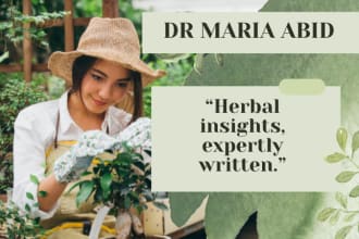 do professional writing on medicinal plants, herbs, spices