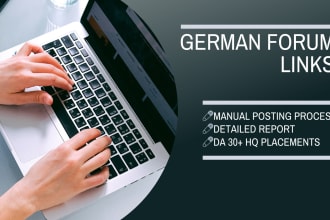 do SEO with german backlinks through forum comments, german linkbuilding