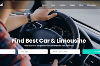 create taxi booking website, chauffeur website, limousine website