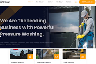 design pressure washing website soft wash power washing website
