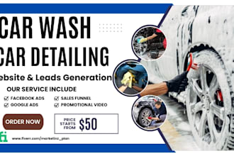 generate car detailing leads create car wash landing page auto detailing website