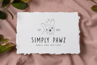 design minimalist feminine hand drawn line art logo