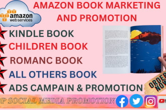 do amazon book marketing, kindle ebook promotion and all social media promotion